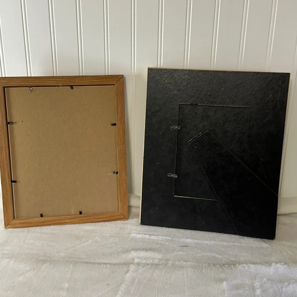 Intercraft Picture Frame Set  8x10 5x7 Brown Gold Good Solid‎ Oak Ornate Cottage